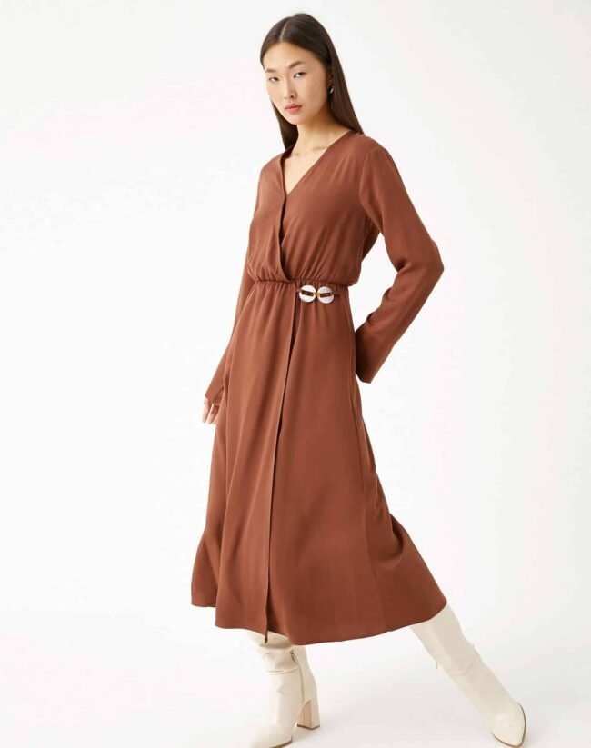 Midi Length Dress Wrapped - Image 4